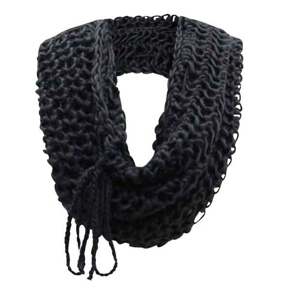 Crocheted Knit Infinity Scarf Shawl - Picture 1 of 8